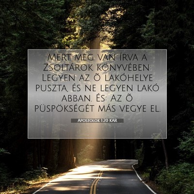 Apostolok 1:20 Bibliai vers magyarázata