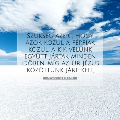 Apostolok 1:21 Bibliai vers magyarázata