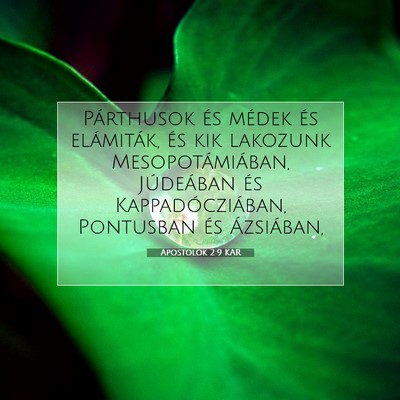 Apostolok 2:9 Bibliai vers magyarázata