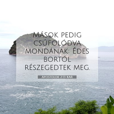 Apostolok 2:13 Bibliai vers magyarázata