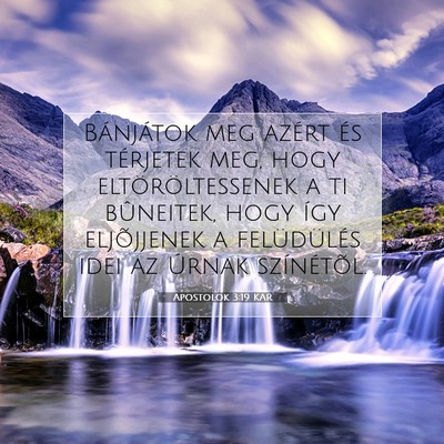Apostolok 3:19 Bibliai vers magyarázata
