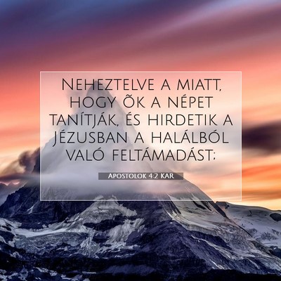 Apostolok 4:2 Bibliai vers magyarázata