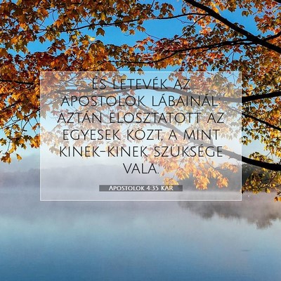 Apostolok 4:35 KAR Bibliai verskép