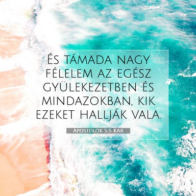 Apostolok 5:11 Bibliai vers magyarázata
