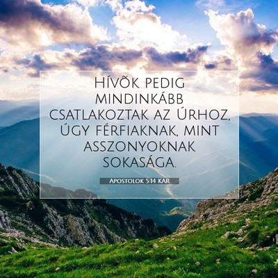 Apostolok 5:14 KAR Bibliai verskép