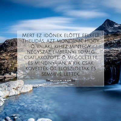 Apostolok 5:36 Bibliai vers magyarázata