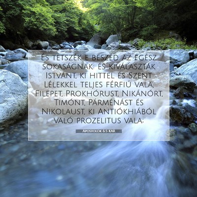 Apostolok 6:5 Bibliai vers magyarázata