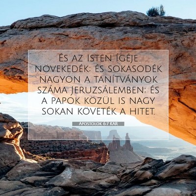 Apostolok 6:7 KAR Bibliai verskép