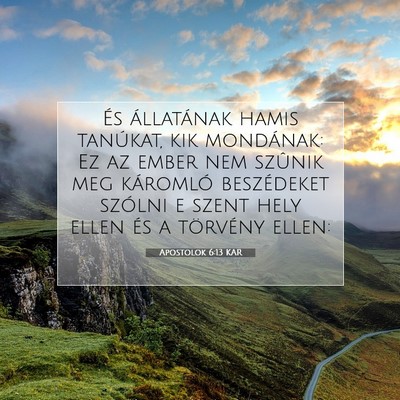 Apostolok 6:13 KAR Bibliai verskép