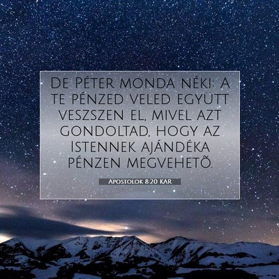 Apostolok 8:20 Bibliai vers magyarázata