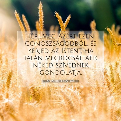Apostolok 8:22 Bibliai vers magyarázata