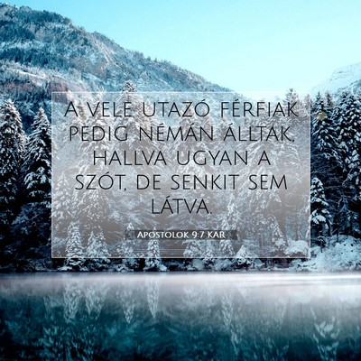 Apostolok 9:7 Bibliai vers magyarázata