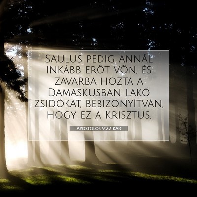 Apostolok 9:22 Bibliai vers magyarázata
