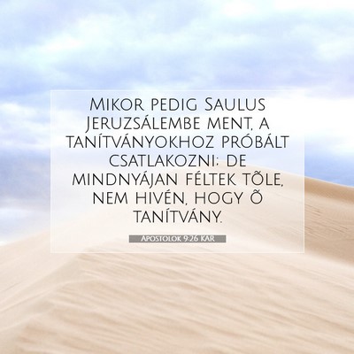 Apostolok 9:26 Bibliai vers magyarázata