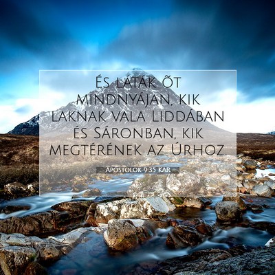 Apostolok 9:35 Bibliai vers magyarázata