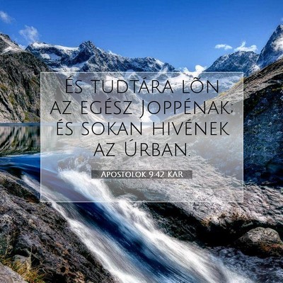 Apostolok 9:42 Bibliai vers magyarázata