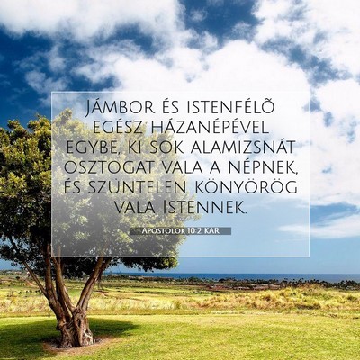 Apostolok 10:2 Bibliai vers magyarázata