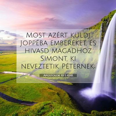 Apostolok 10:5 Bibliai vers magyarázata