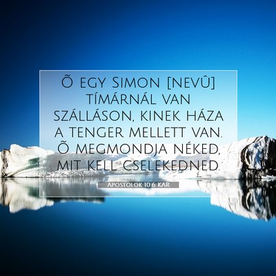 Apostolok 10:6 Bibliai vers magyarázata