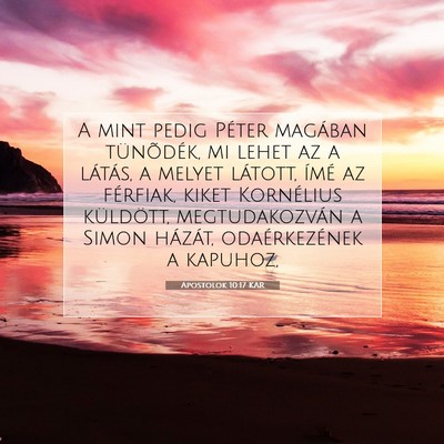 Apostolok 10:17 Bibliai vers magyarázata
