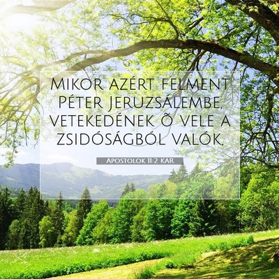 Apostolok 11:2 Bibliai vers magyarázata