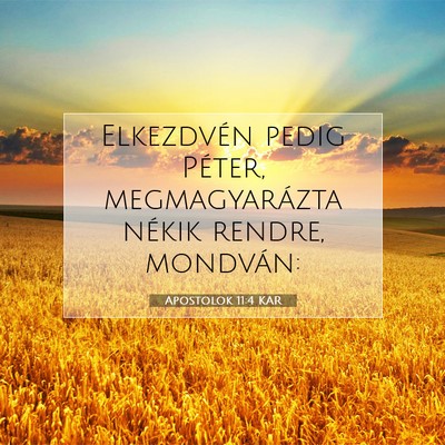 Apostolok 11:4 Bibliai vers magyarázata