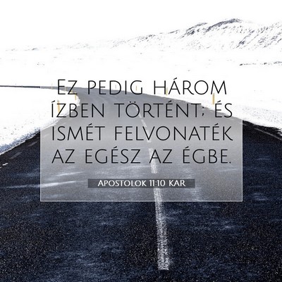 Apostolok 11:10 Bibliai vers magyarázata