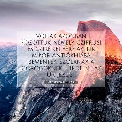 Apostolok 11:20 KAR Bibliai verskép