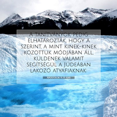 Apostolok 11:29 Bibliai vers magyarázata