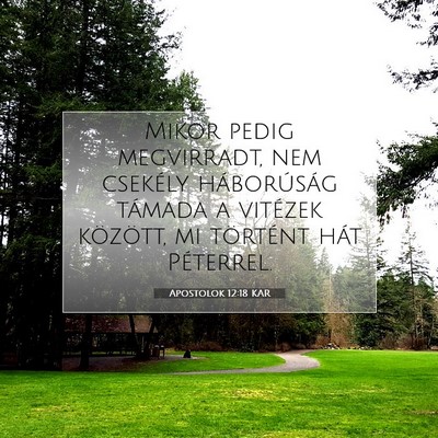 Apostolok 12:18 Bibliai vers magyarázata