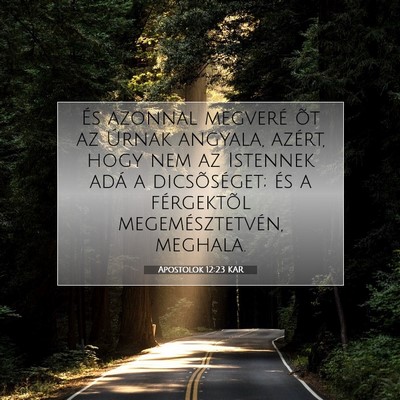 Apostolok 12:23 Bibliai vers magyarázata