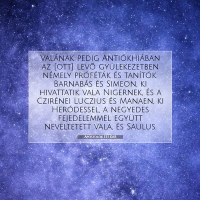 Apostolok 13:1 KAR Bibliai verskép