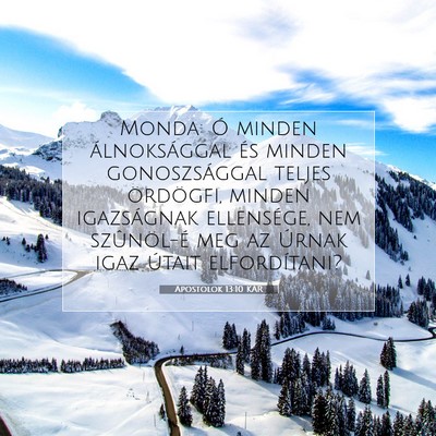 Apostolok 13:10 Bibliai vers magyarázata