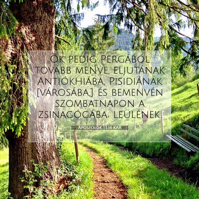 Apostolok 13:14 Bibliai vers magyarázata