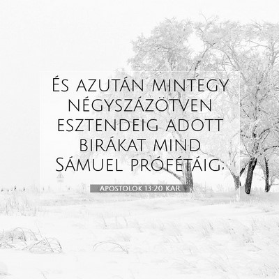 Apostolok 13:20 Bibliai vers magyarázata