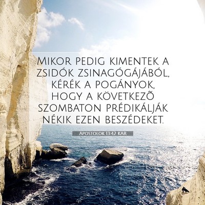 Apostolok 13:42 Bibliai vers magyarázata
