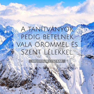 Apostolok 13:52 Bibliai vers magyarázata