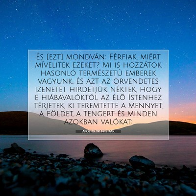 Apostolok 14:15 KAR Bibliai verskép
