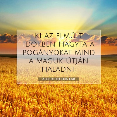 Apostolok 14:16 Bibliai vers magyarázata