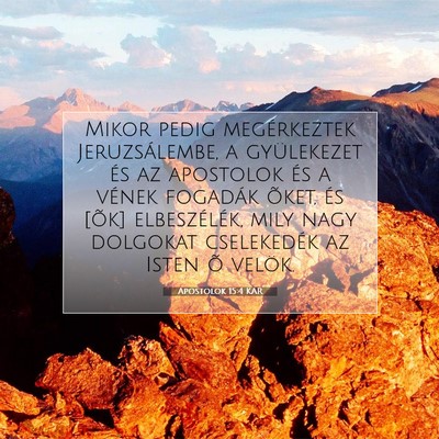 Apostolok 15:4 Bibliai vers magyarázata
