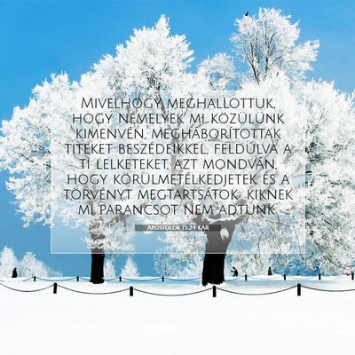 Apostolok 15:24 Bibliai vers magyarázata