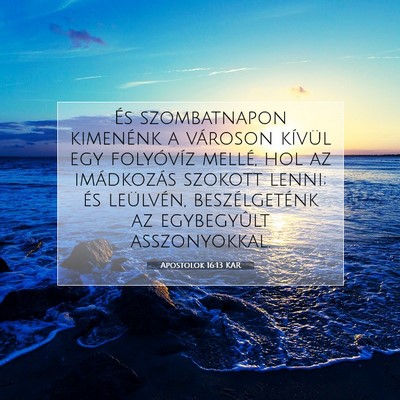 Apostolok 16:13 Bibliai vers magyarázata