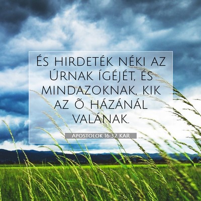 Apostolok 16:32 Bibliai vers magyarázata