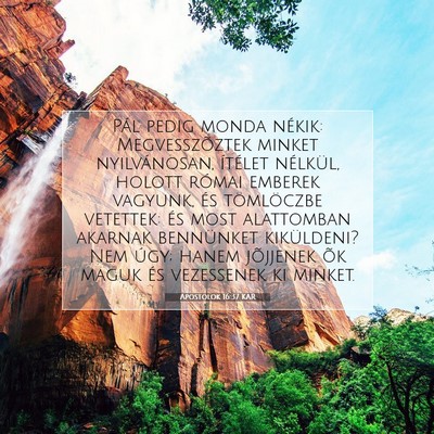 Apostolok 16:37 Bibliai vers magyarázata