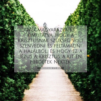 Apostolok 17:3 Bibliai vers magyarázata