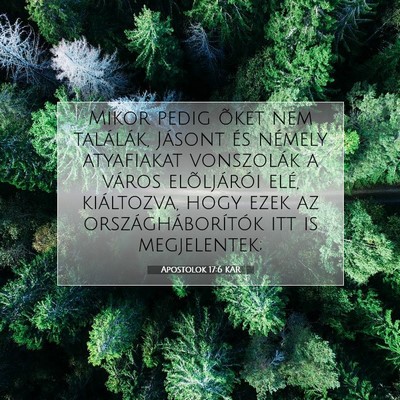 Apostolok 17:6 Bibliai vers magyarázata