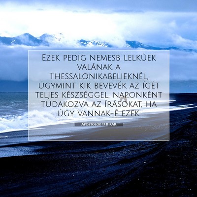 Apostolok 17:11 KAR Bibliai verskép