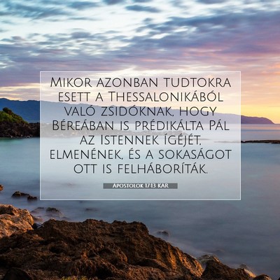 Apostolok 17:13 KAR Bibliai verskép