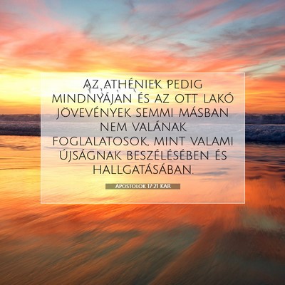 Apostolok 17:21 Bibliai vers magyarázata