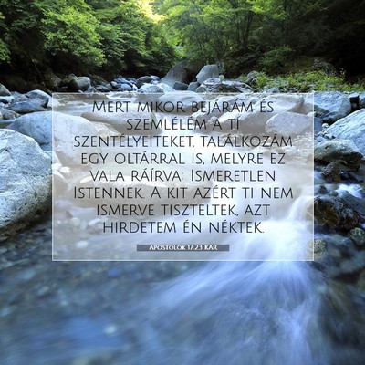 Apostolok 17:23 Bibliai vers magyarázata